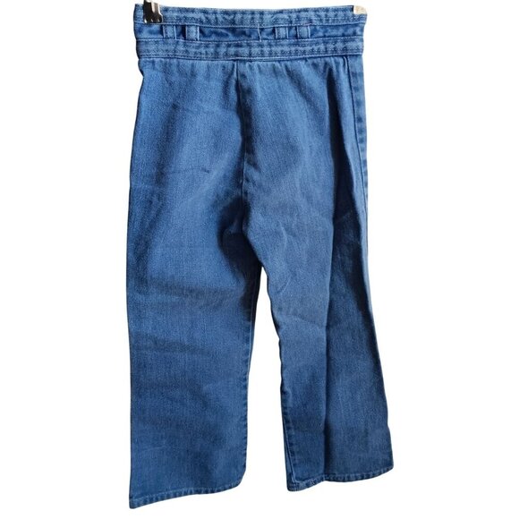 Vintage 1970's Girls 6 6X 18x18 Hippie Bareback Disco Hippy Jeans Stretch Indigo - Picture 1 of 4